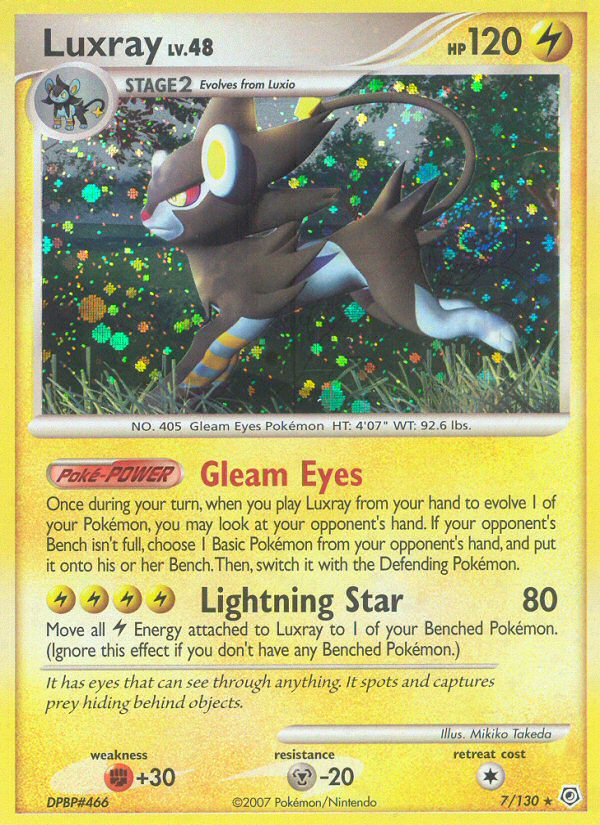 Diamond & Pearl Holo Luxray #7/130